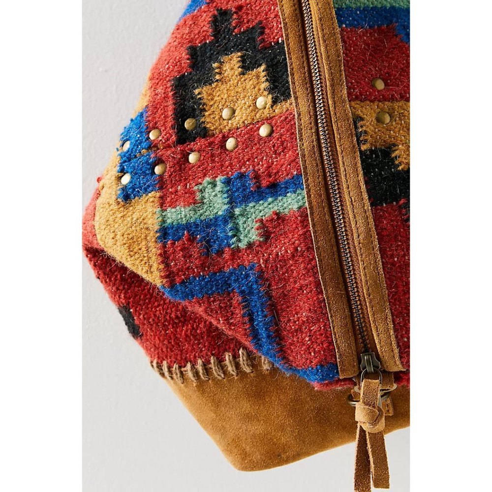 Free People Multicolor Southwestern Pattern Suede Strap Shoulder Bag - Picture 6 of 15